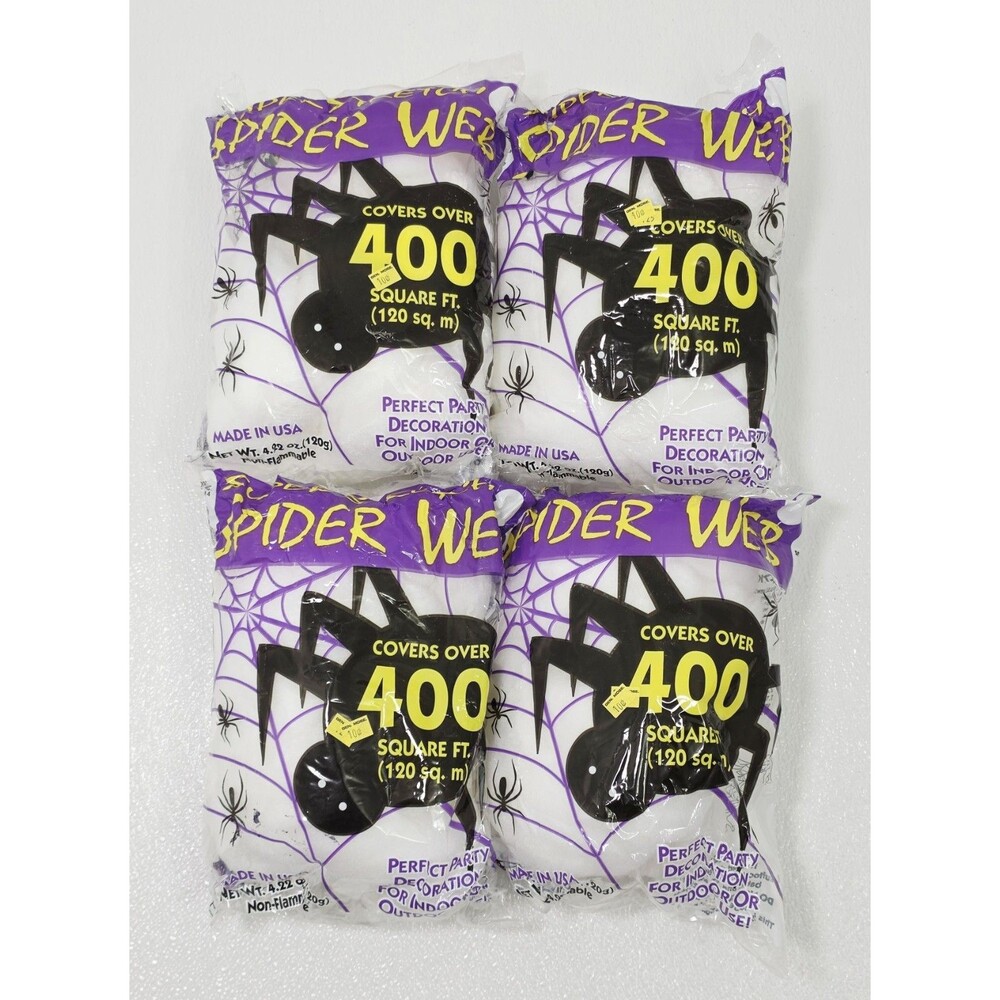 Super Stretch Spider Web Halloween Decoration 1600 Total sq ft Spooky